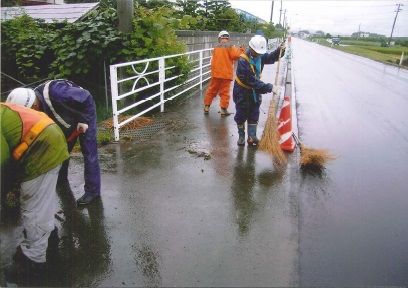 歩道清掃
